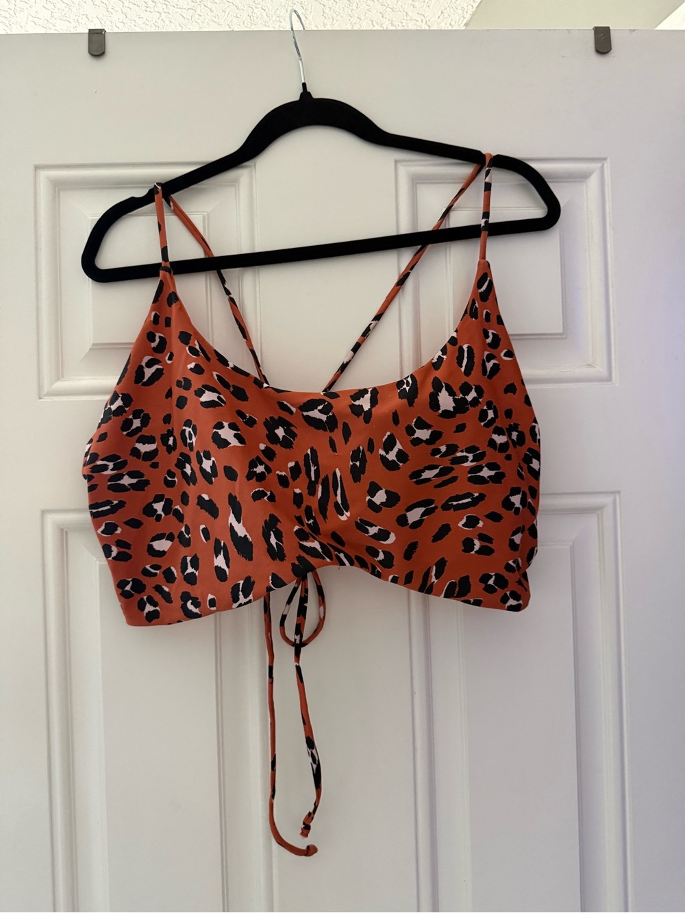 Torrid Rust Leopard Print Tie-back Swim Top